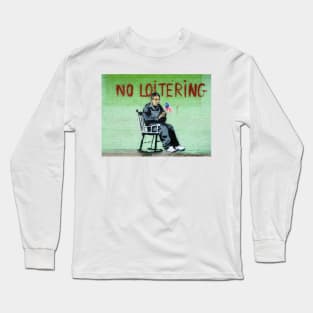 Banksy No Loitering Art Long Sleeve T-Shirt